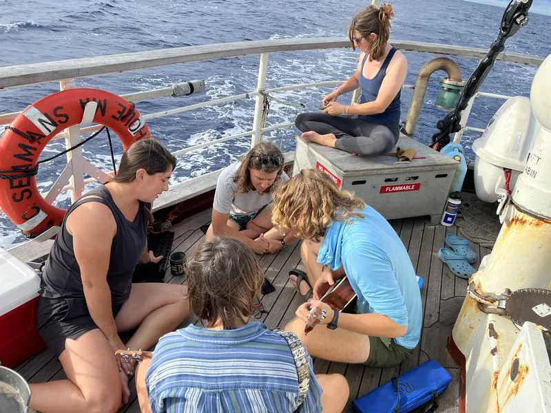 Playing Music on the Quarterdeck (Jordan, Kelly, Krista, Matt, Tierney)