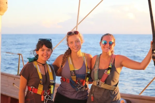 Abby, Louisa, and I right before we saw the green flash!