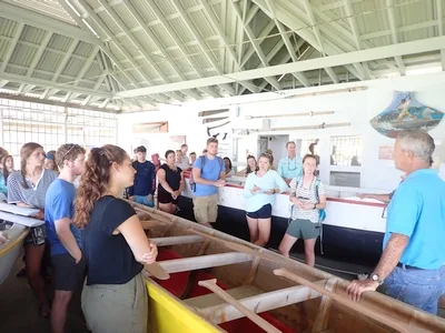 Students at the Bequia Maritime Museum