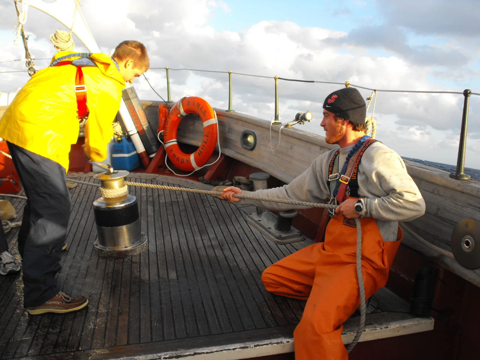 Students on ship