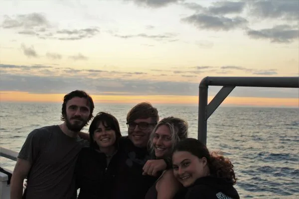 Noah, Sophia, Tadhg, Lexi, and Kelly enjoying the sunset;