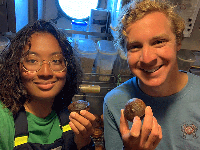 Caleb and I with the canelés we made