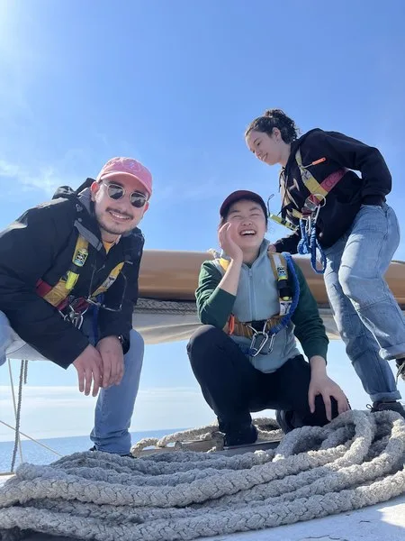 Cristian, Christine, and Alex Lando with Rope