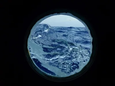 The library porthole, where I am writing the blog