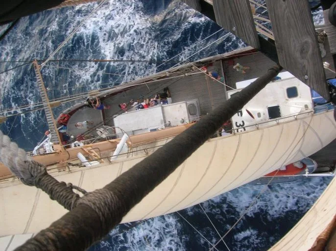 The view from the mast of the Cramer, and that photograph I longingly stared at for years.