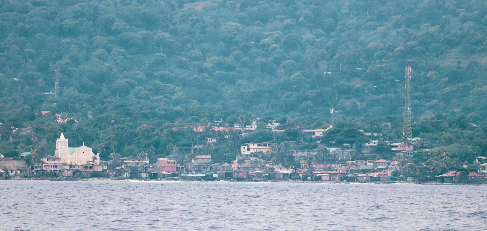 The mountainous coast of Haiti